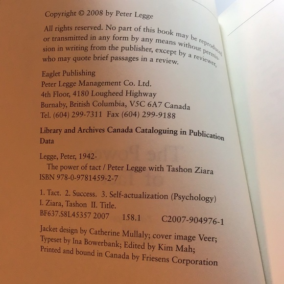 5/$25 The Power of Tact by Peter Legge 2008 book - Picture 5 of 5